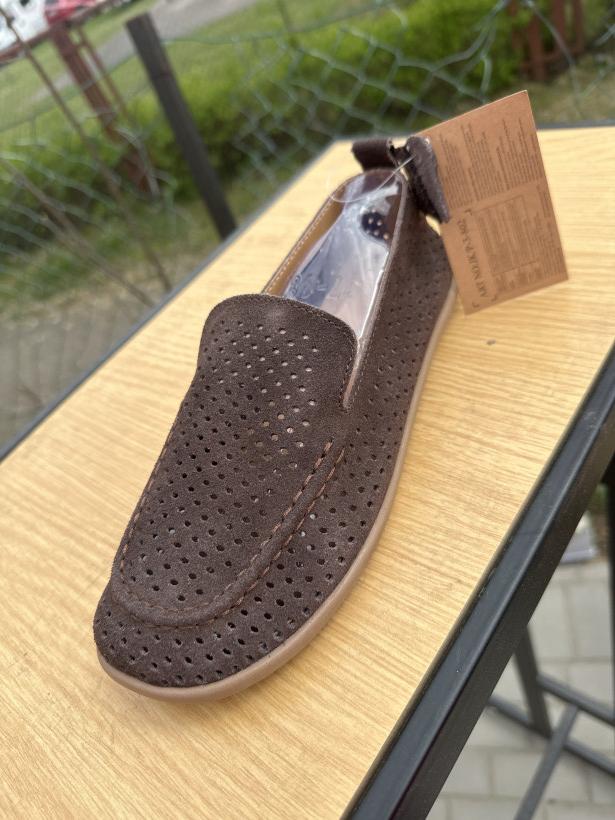 JANKOWSKI 1 -but skora brąz azur szerokie palce kg/p3802