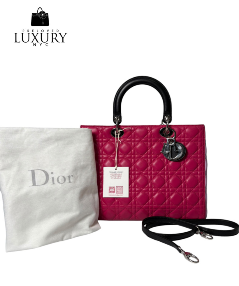 DIOR Lady Dior Large Tricolor