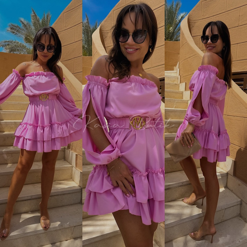 Sukienka Wiskozowa  Lolita Marbi Barbie Róż