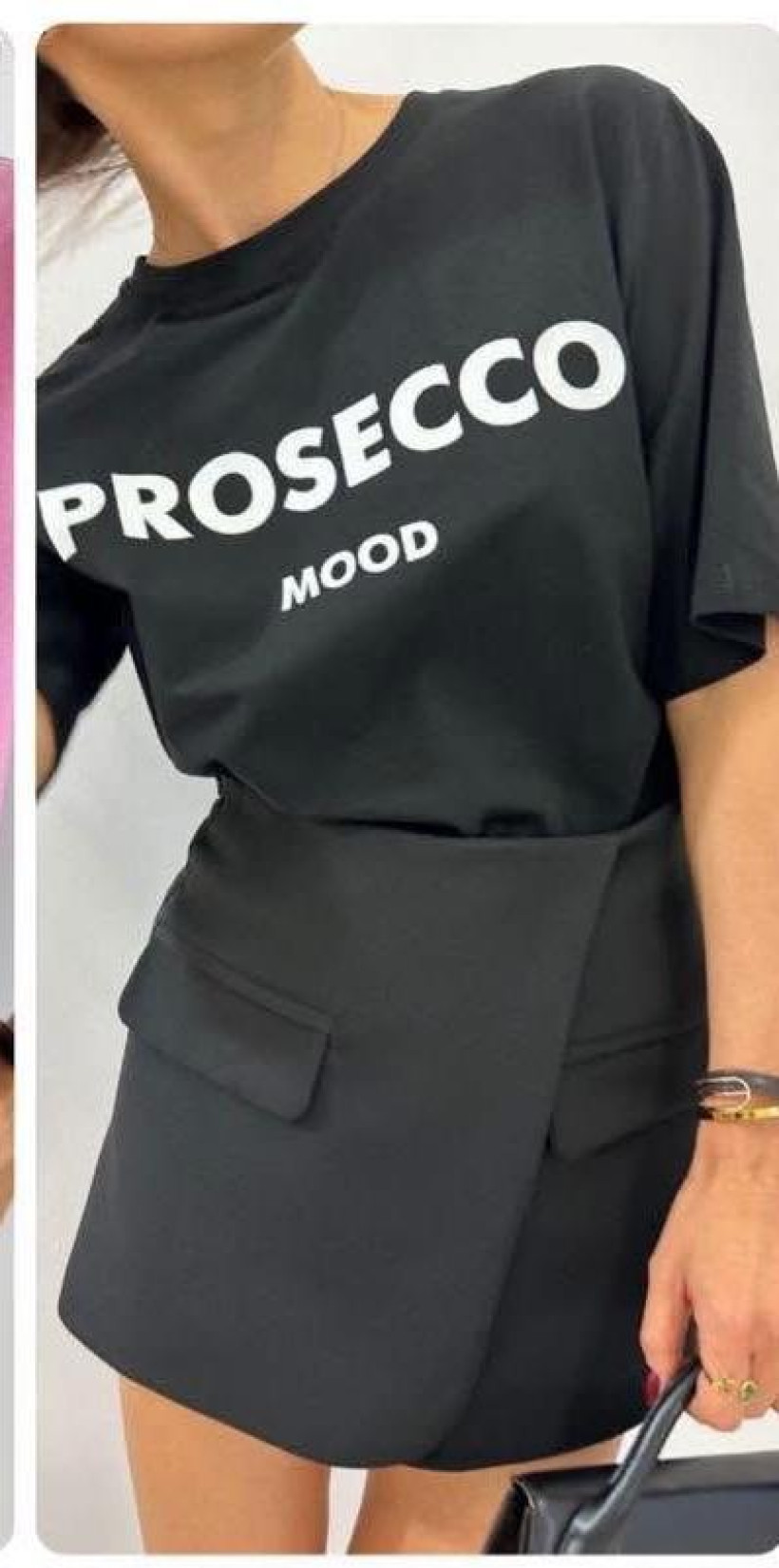 T shirt czarny proseco