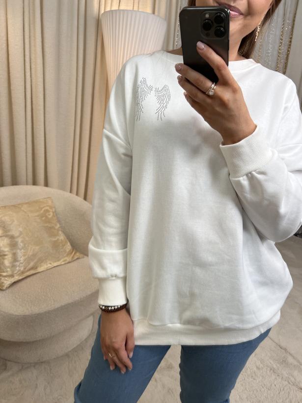 J128 Bluza z cyrkowniowymi skrzydłami