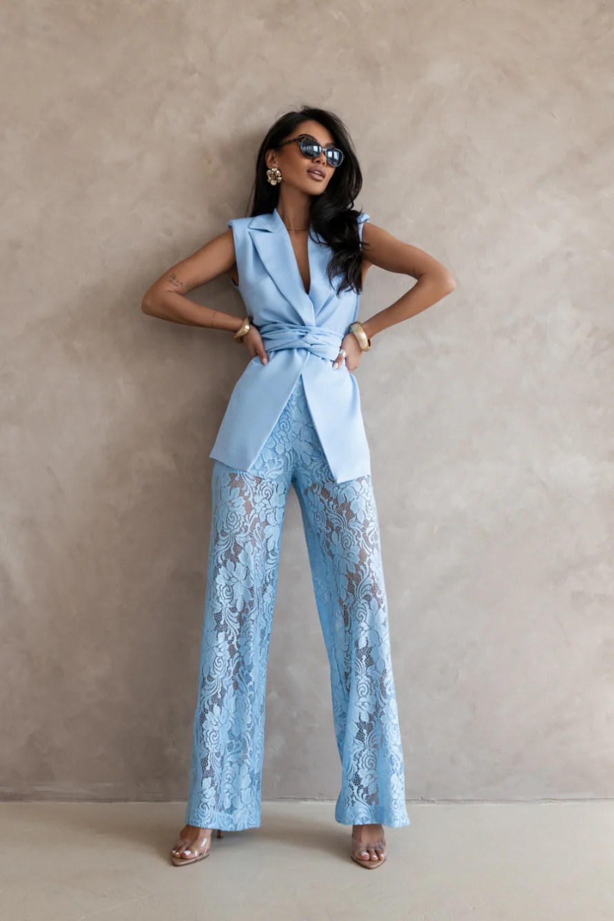 Komplet Aura kamizelka ze spodniami błękit LaBalancia