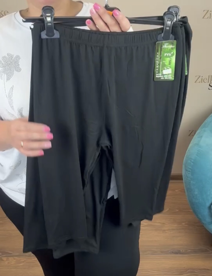Leginsy 3/4 jednokolorowe - 2xl - 2025 / - 7 - / 715 - czarne