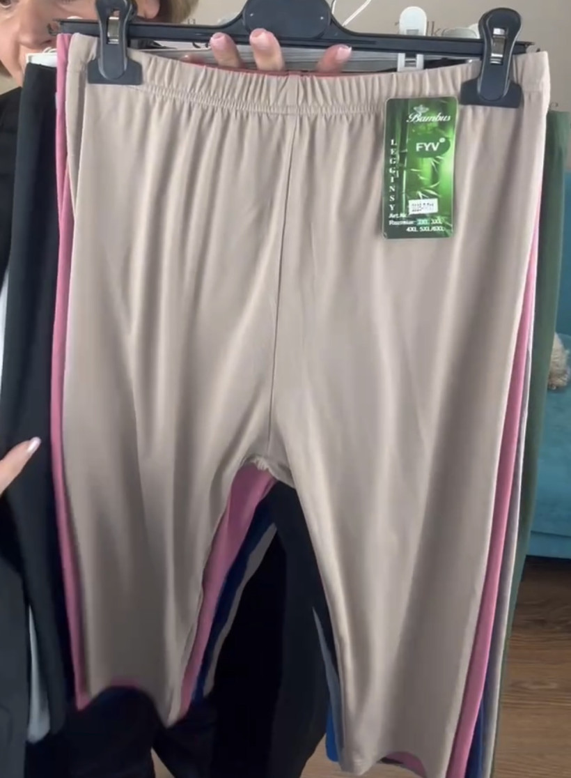 Leginsy 3/4 jednokolorowe - 4xl - 711 - fango