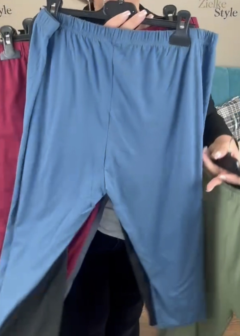 Leginsy 3/4 jednokolorowe - 8xl / 9xl- 5055 - jeans