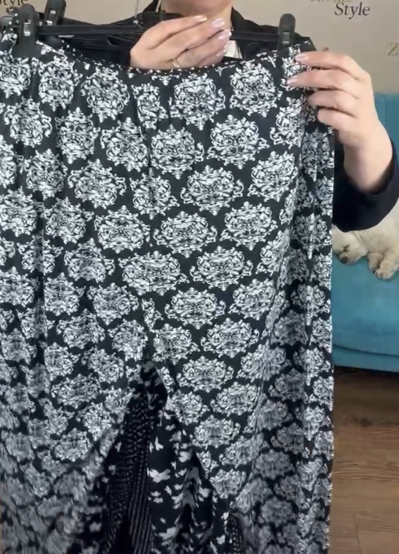 Alladynki długie - wzorzyste- 3xl/6xl - 005 - rozety