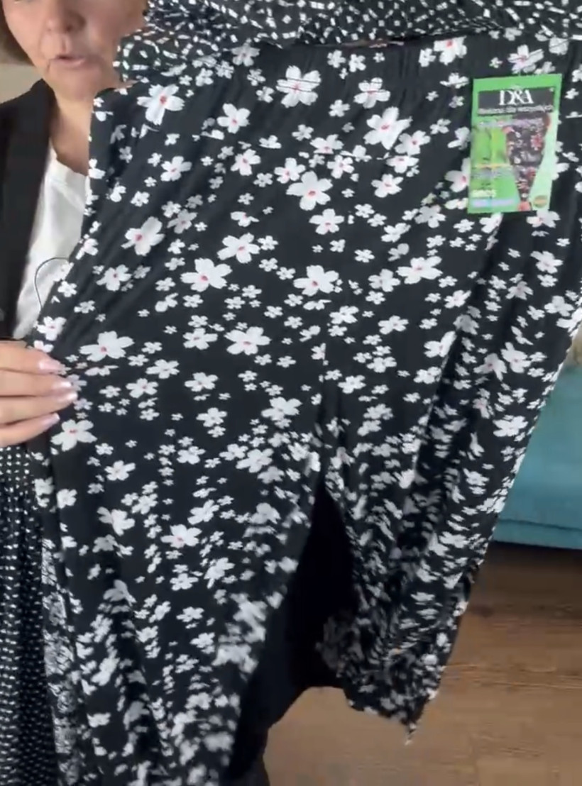 Alladynki długie - wzorzyste - 3xl/6xl - 005 - kwiaty