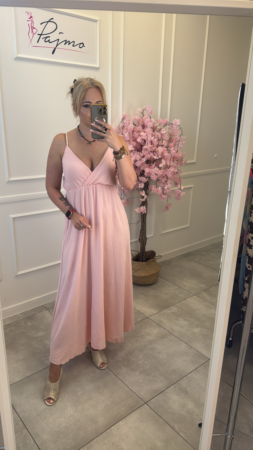 Sukienka maxi  morela 13049