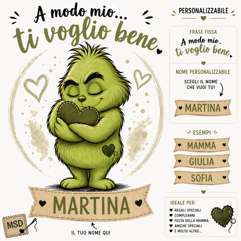 GRINCH 18 CM PERSONALIZZABILE