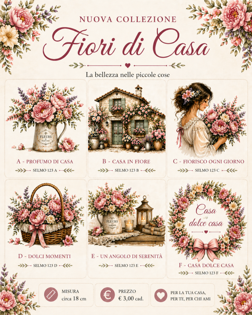 DTF COLLEZIONE FIORI DI CASA CM 18 CM C.A