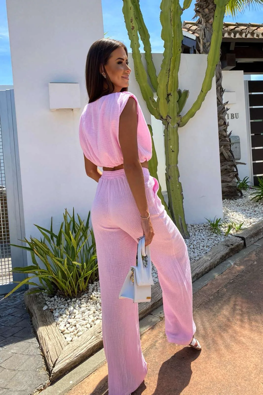 Komplet muślinowy Nicol LaBalancia jasny róż