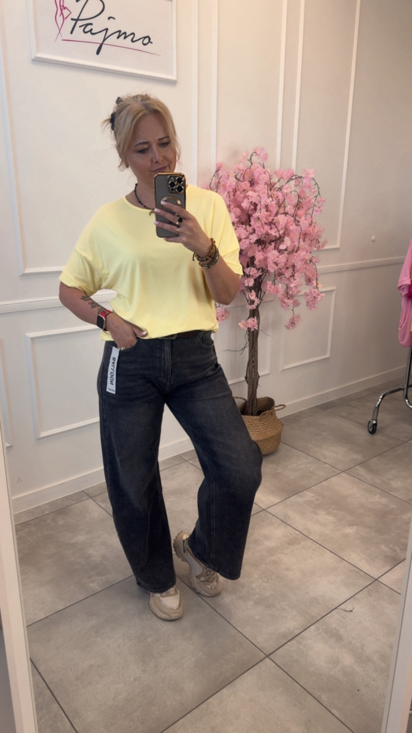 Jeansy balloon szare  14770