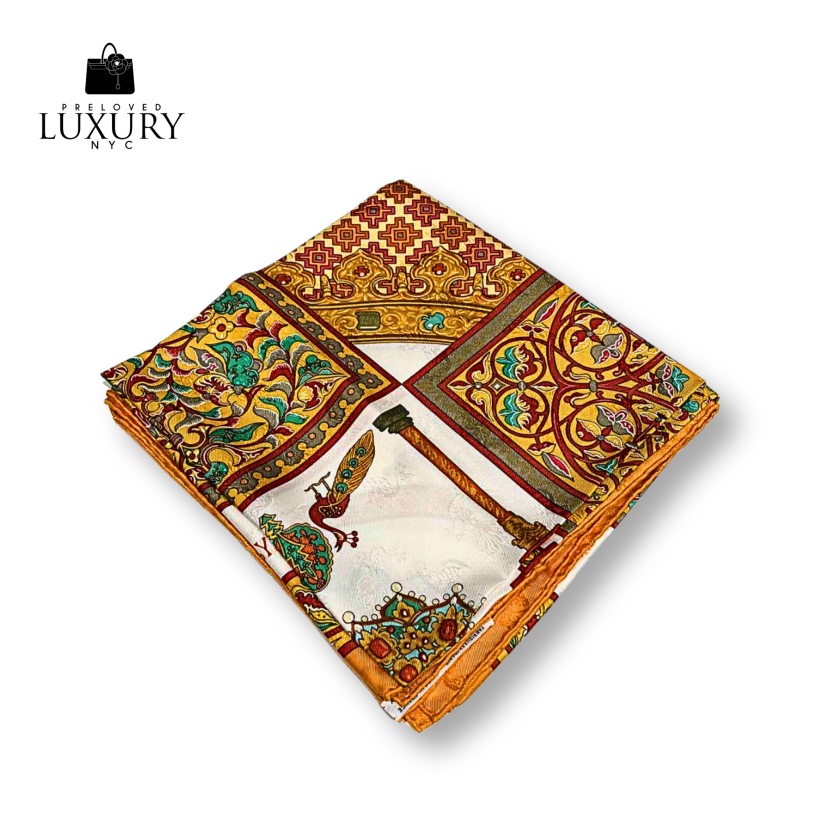 HERMES Carre 90 Scarf, Silk, Multicolor, B