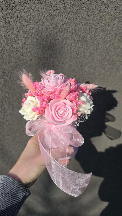 Box flowerbox świece sojowe podziękowanie komunia wesele urodziny prezent