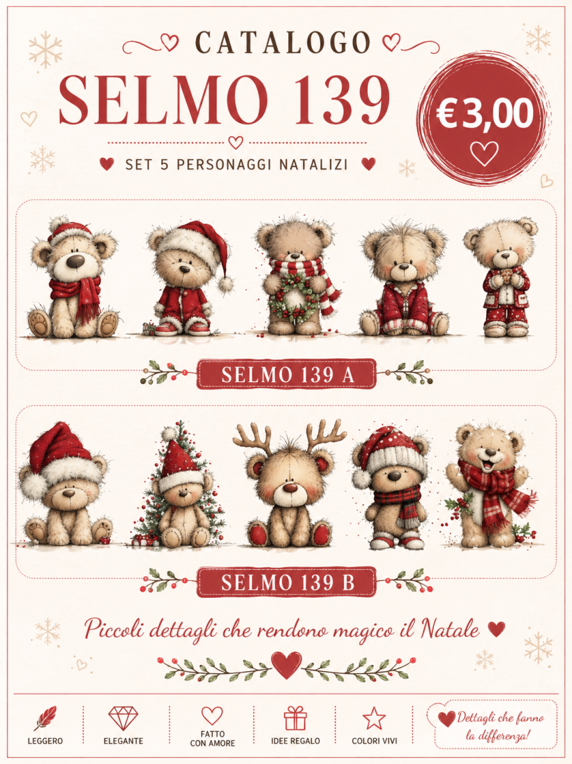 MIX ORSI NATALE X 5