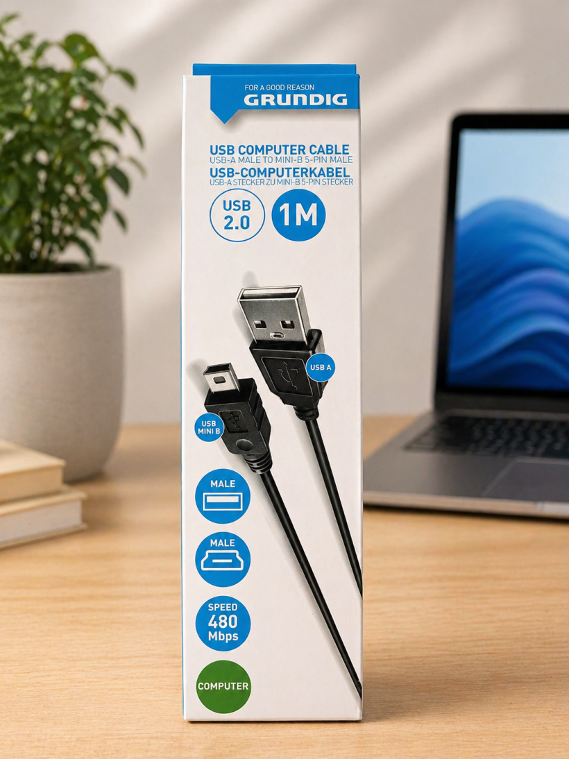Kabel USB – mini USB 2.0 1 m Grundig