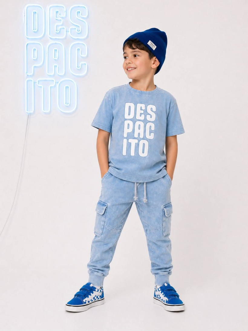 SPODNIE DEKATYZOWANE CARGO SKY BLUE DESPACITO 