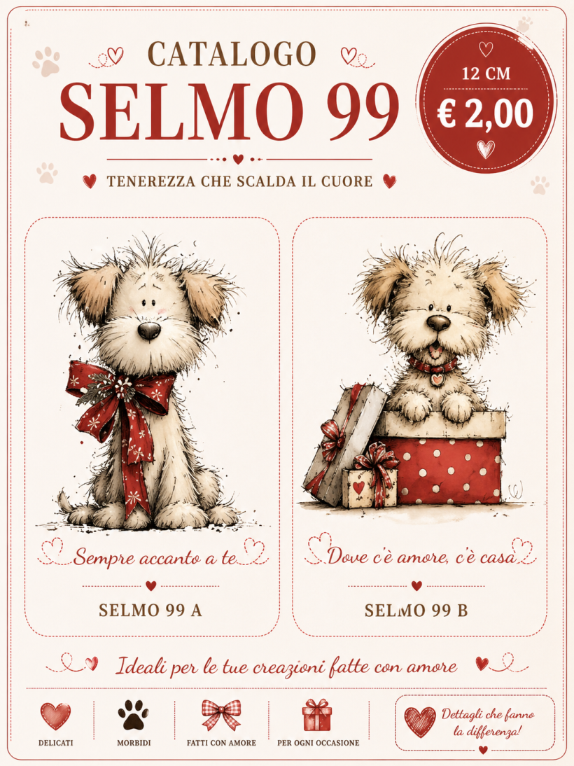 DTF CANE NATALE 12 CM