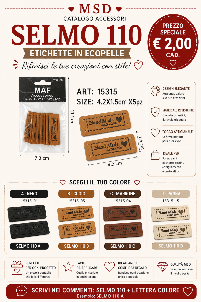 ETICHETTE HANDMADE