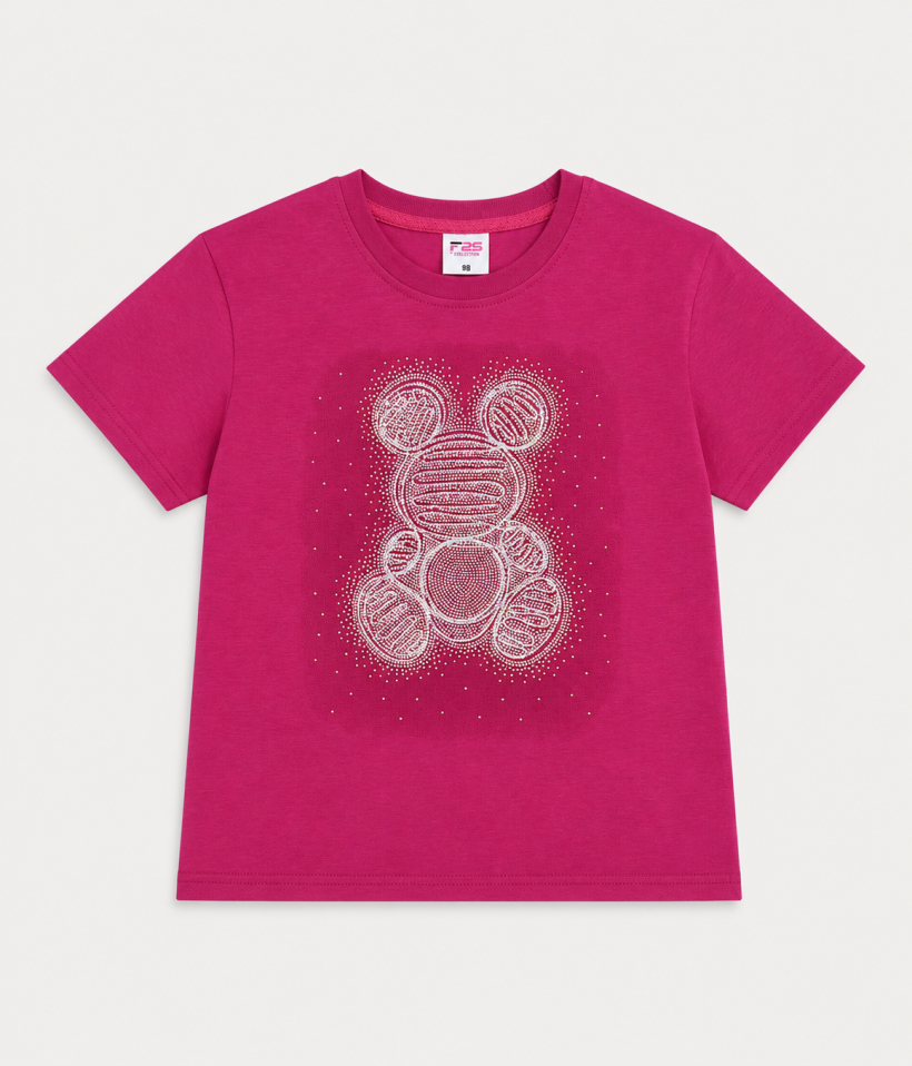 T-shirt MIŚ CYRKONIE YD-31060B-FUKSJA