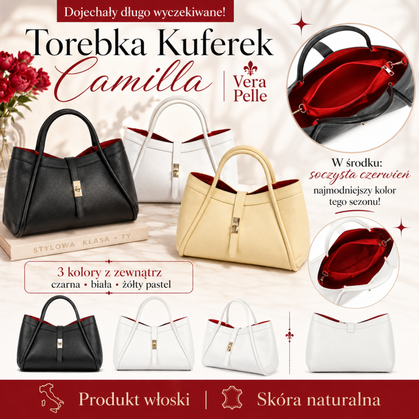 Torebka Kuferek Camilla Vera Pelle