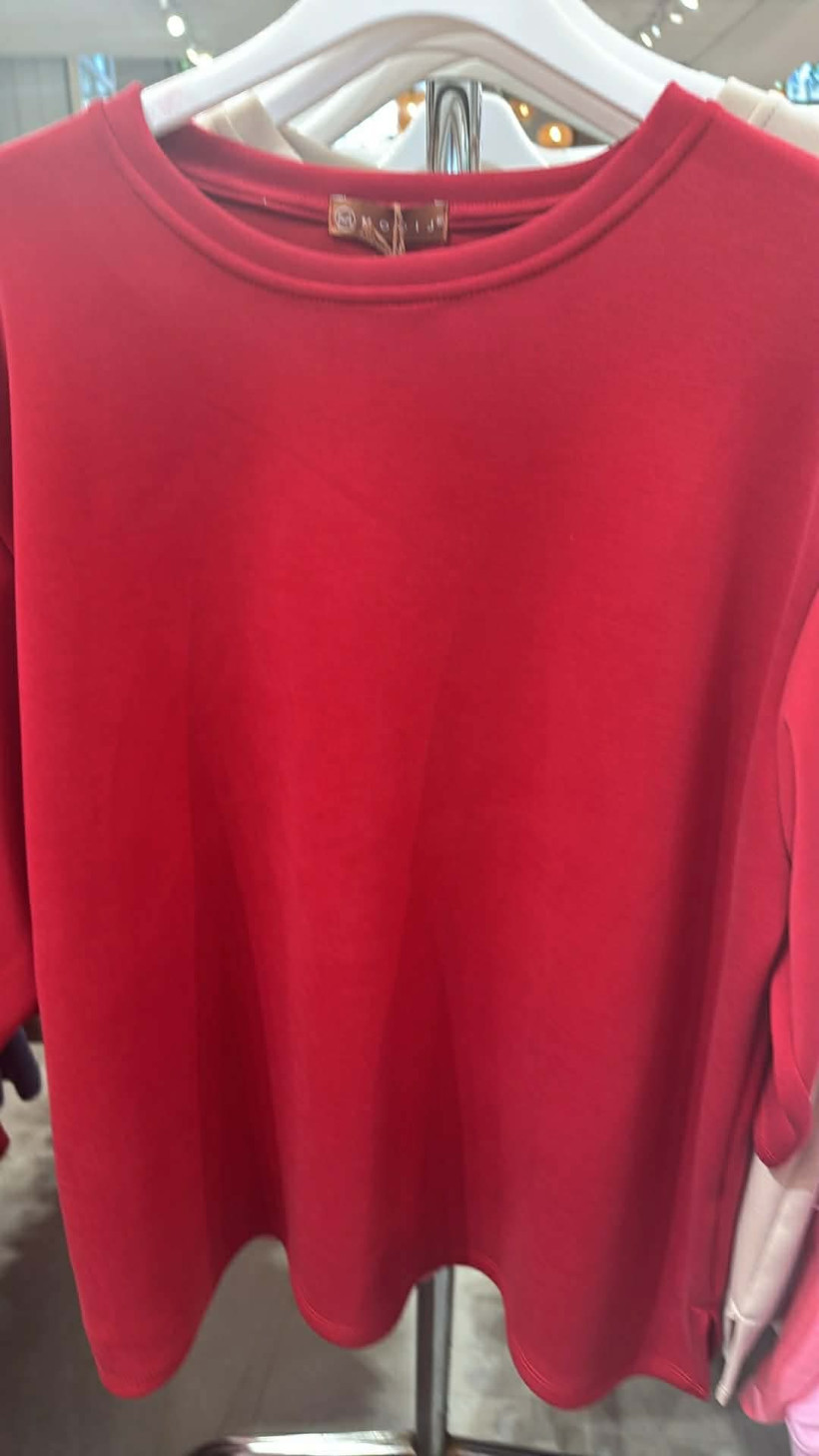 Italia nr 13 - Bluza jednokolorowa Mooij 1178 - bordo