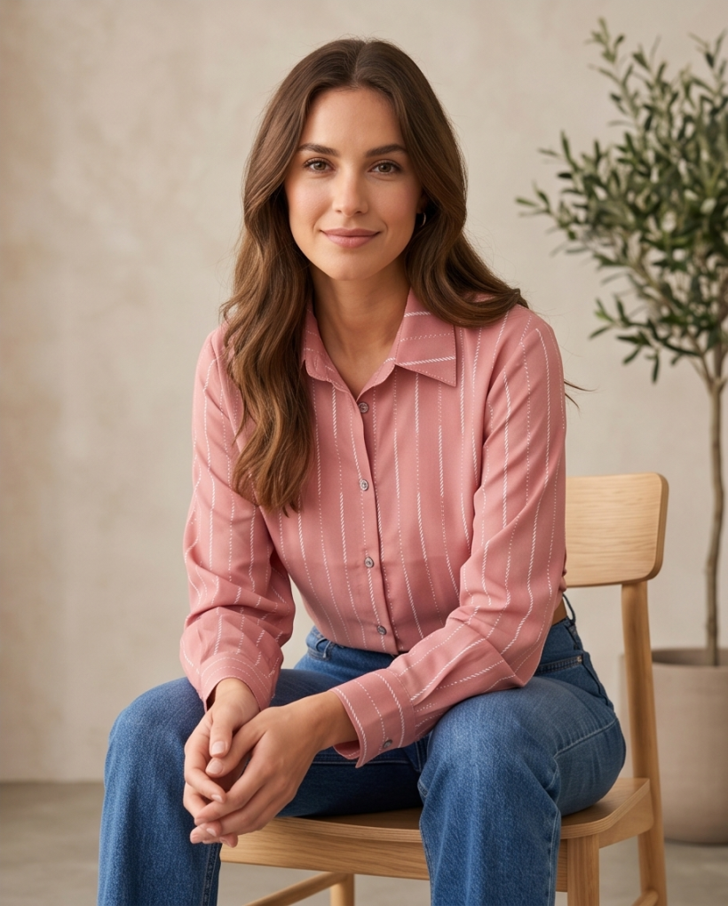 18 camisa rosa tamanho M