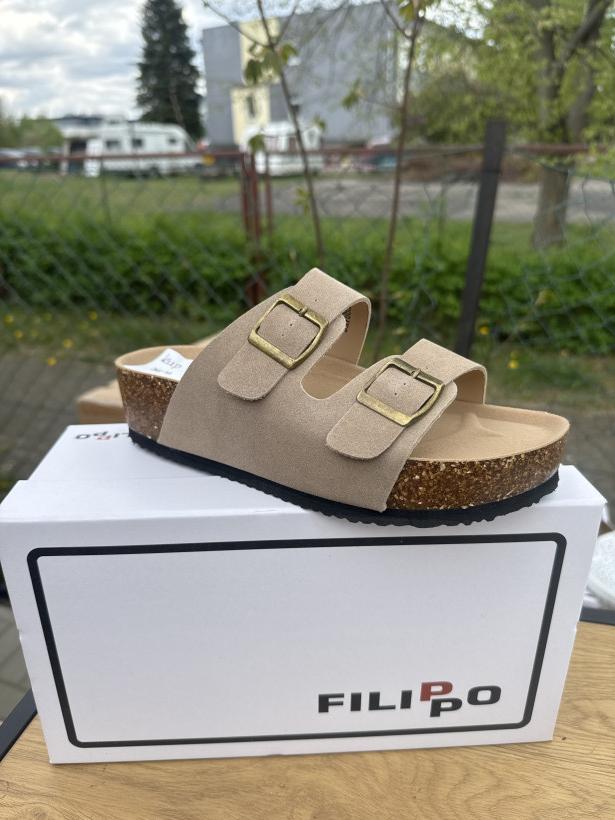 FIL 12- LACZKI ZAMSZOWE FILIPPO SKORA TAUPE  FILIPPO  FILIPPO DK7885/TP