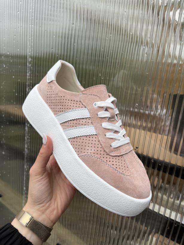OSTATNI 7- SNEAKERS ROZOWY ZDZIURKOWANE GOODIN 