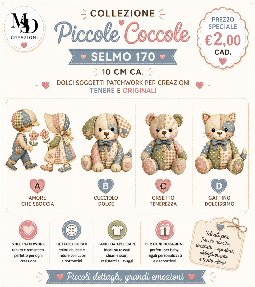 PICCOLE COCOLE PDF PATCHWORK 10 CM 