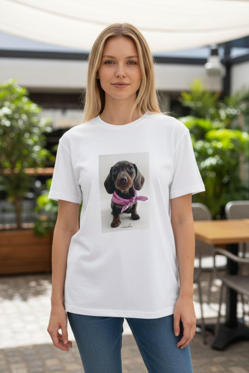 T-shirt Jamniczek  z apaszką NOODA