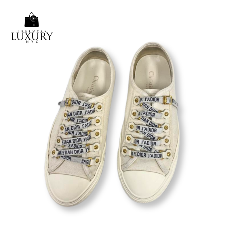 CHRISTIAN DIOR Walk'n Dior Cream Sneakers Size 36
