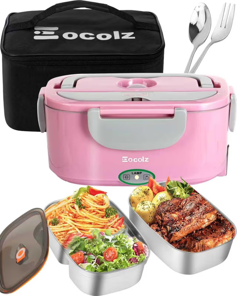 EOZOLZ podgrzewany lunchbox 1,5L różowy 