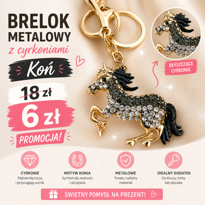 Brelok metalowy Kon
