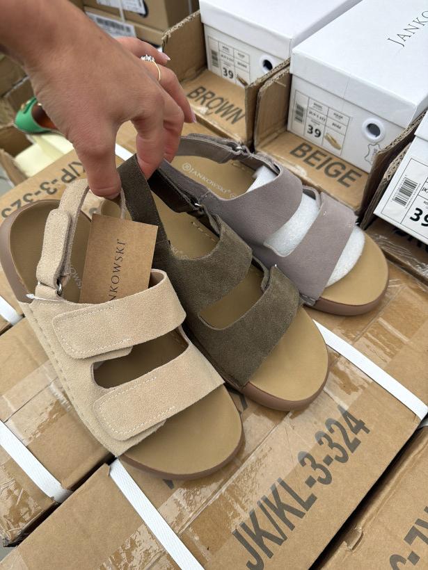 Jankowski 7 Sandal skóra szeroki 3 kolory Jk/s-3-222