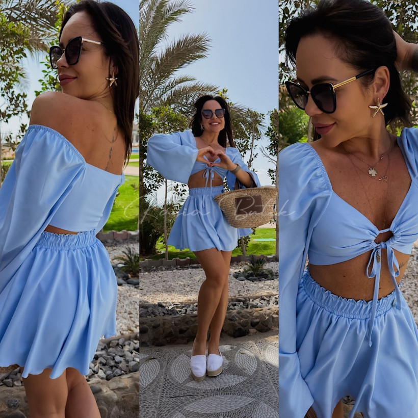 Top Hiszpanka Wiskozowa Barbie Baby Blue