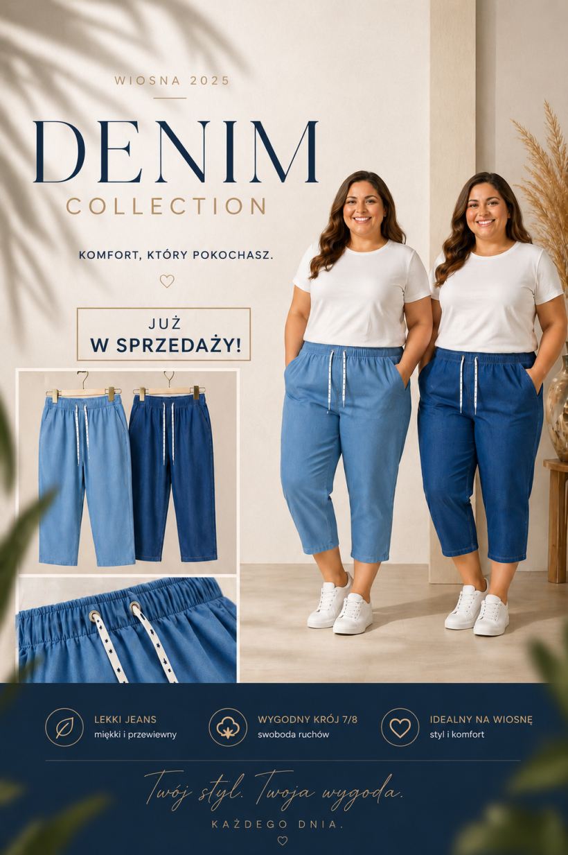 Spodnie Denim rybaczki