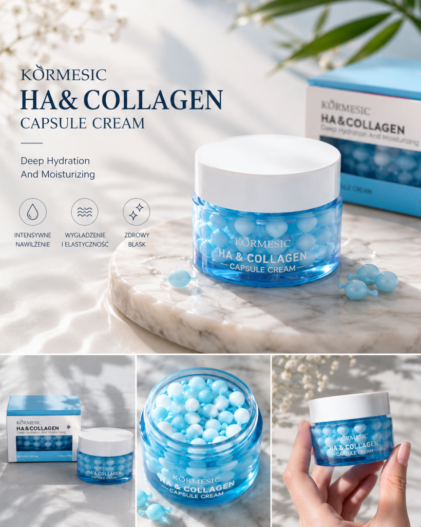 Krem z retinolem i kolagenem 75G Kormesic z kapsułkami KR17