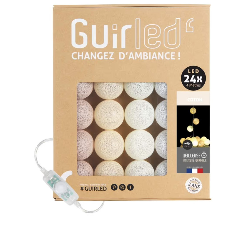 GUIRLED cotton balls 2,4m 