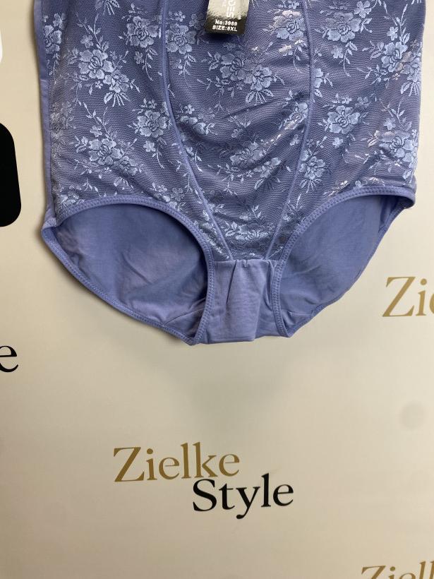 Majtki ściągające wysokie z koronką  lila- 3969 - 6XL