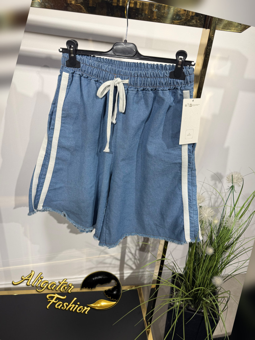 Spodenki rybaczki dzwony jeans lampas