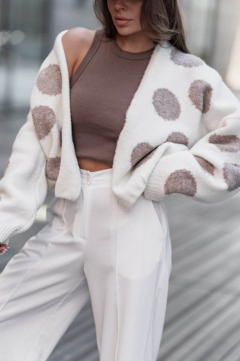 Krótki kardigan Dotty Soft Pola 