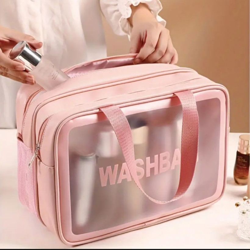 Kosmetyczka wodoodporna różowa