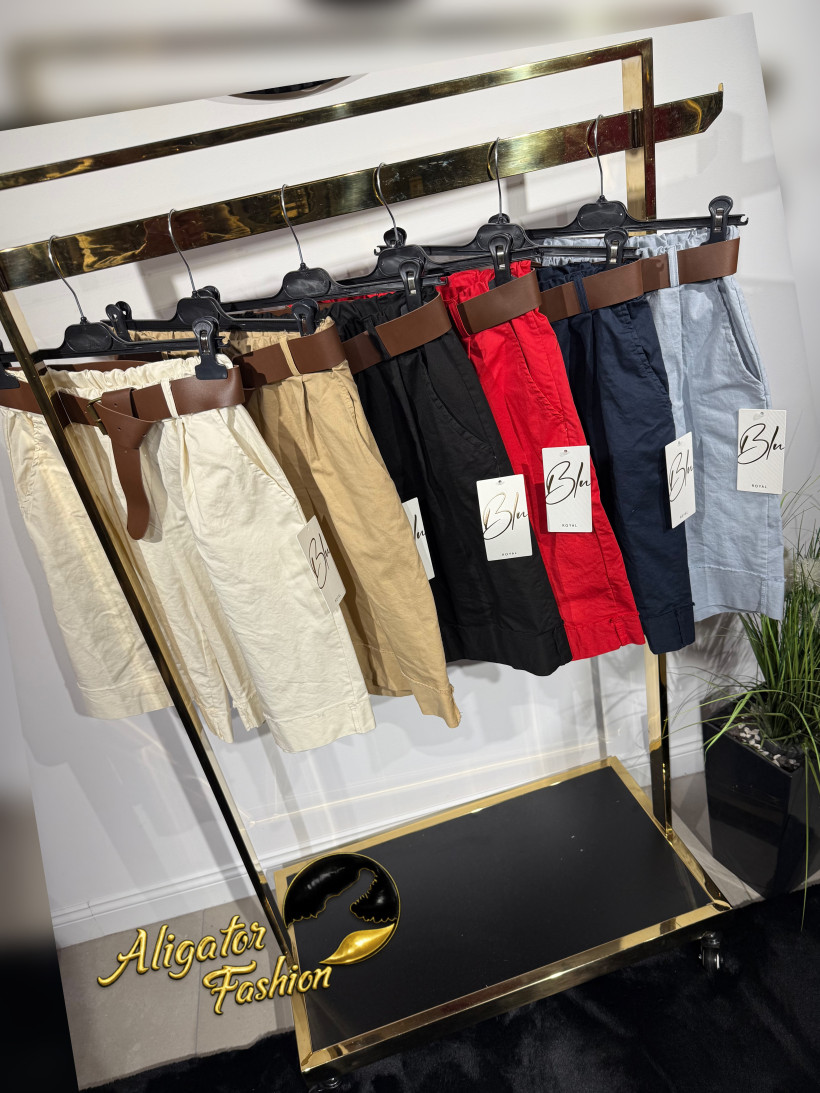 Spodenki rybaczki gładkie jeans