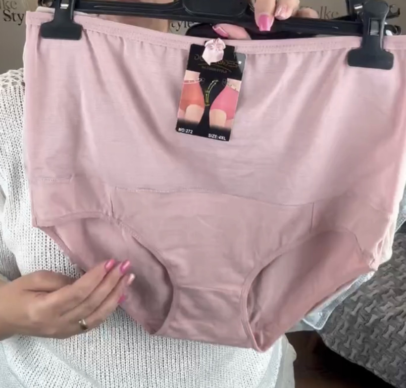 Majtki ściągające z siateczką - 3xl - 272 - pudrowy róż