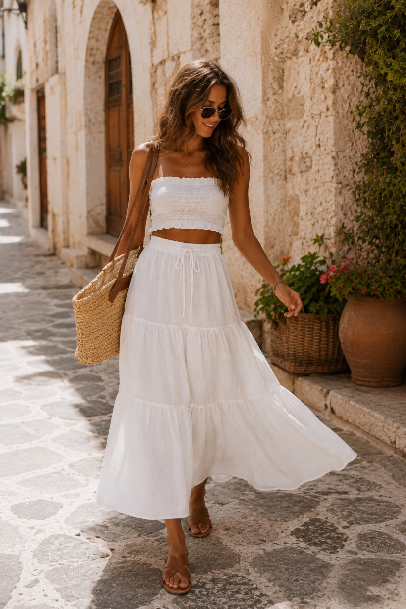 Spódnica Santorini Breeze biała 