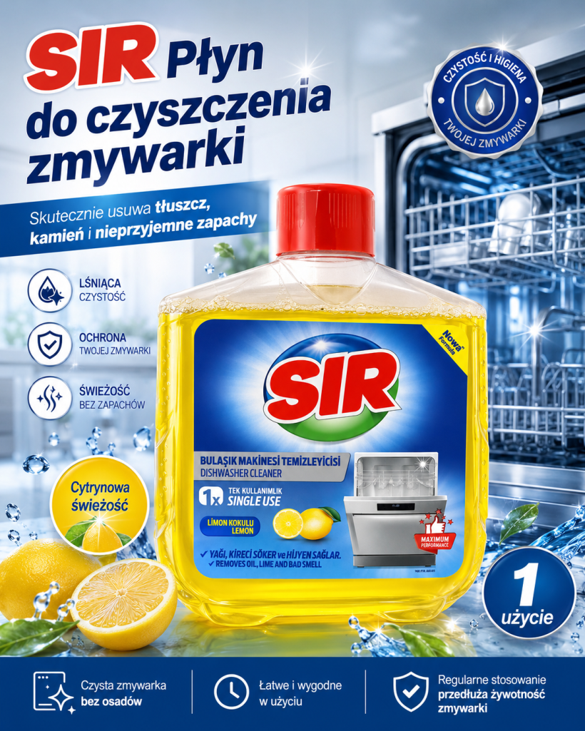 Płyn do czyszczenia ZMYWARKI - SIR