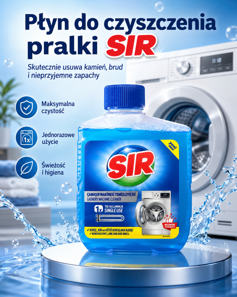 Płyn do czyszczenia PRALKI - SIR