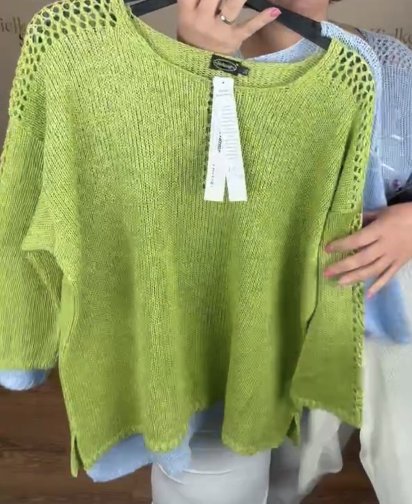 Sweter niciakowy, reksor iza - 3xl - 16923 - limonka