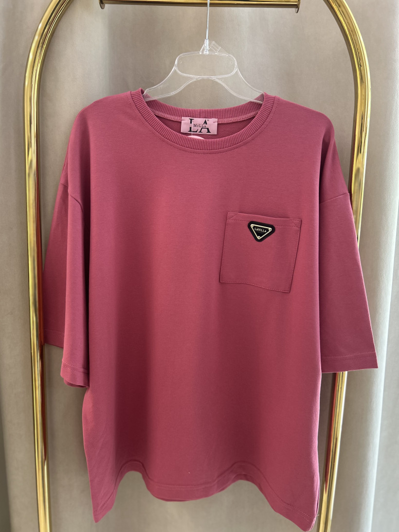LA MILLA TSHIRT KIESZONKA MALINA LOGO ALA PRADA